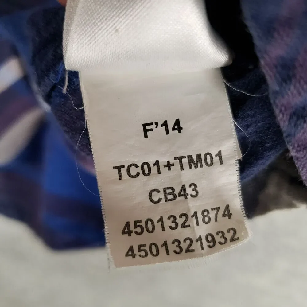 The North Face Flannel‎ Shirt Mens Medium Blue Plaid Cotton Gorpcore Outdoor